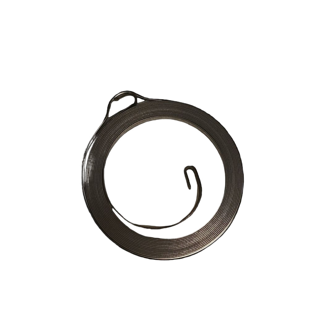 Coiled metal spring on a black background