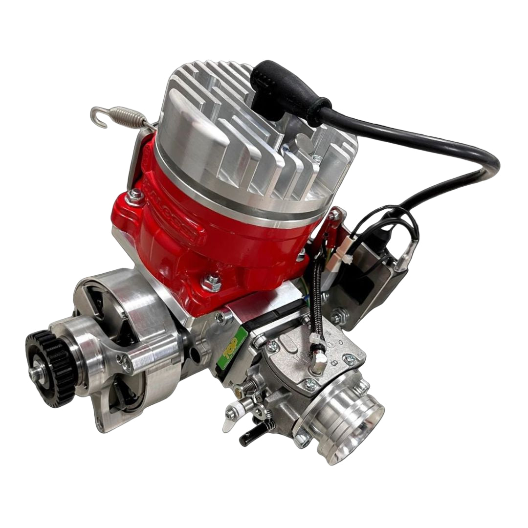 Model Car engine on a black background