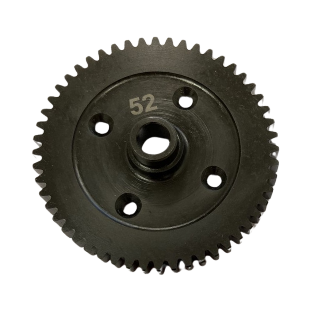 Black gear with the number 52 on a white background