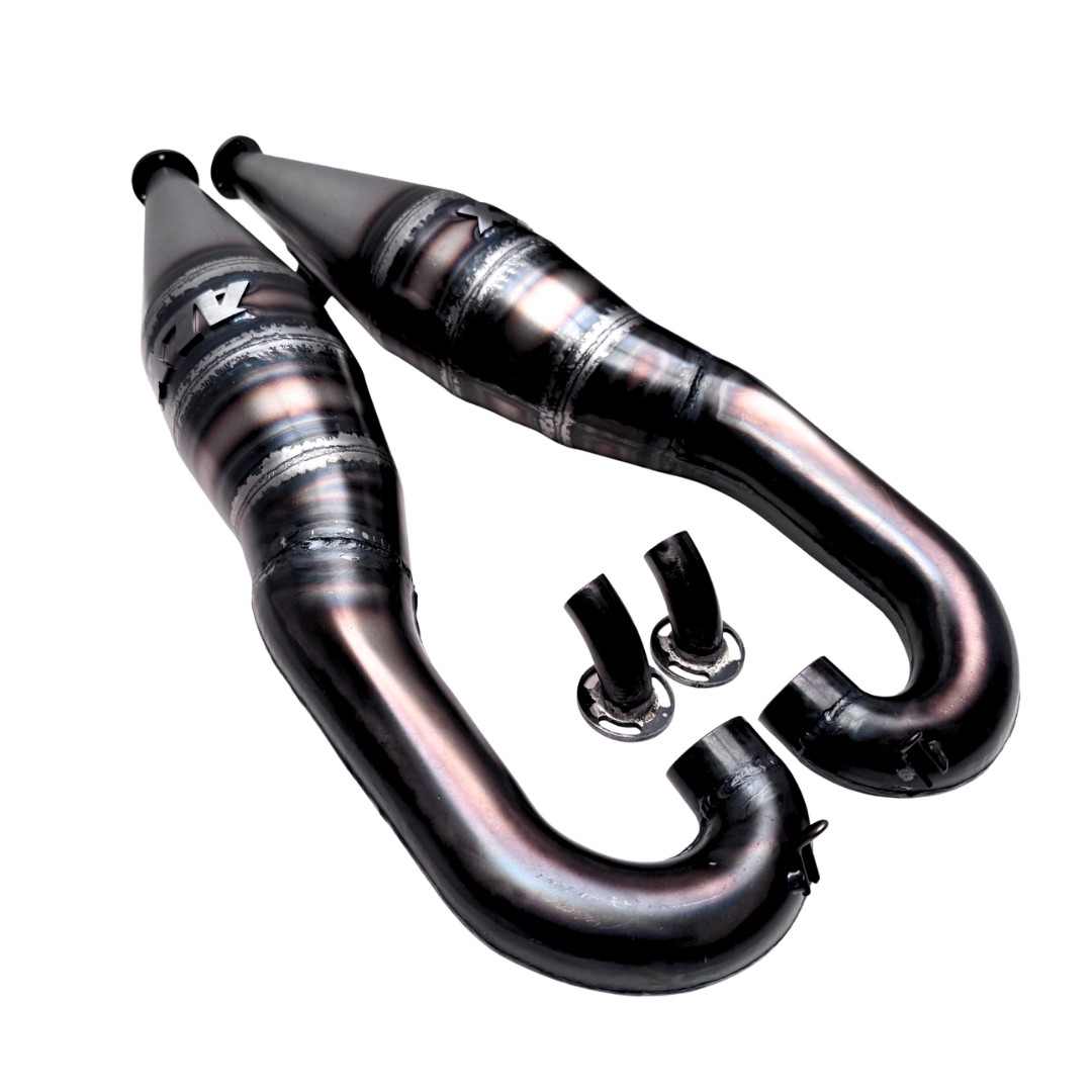 ALX 80-100cc Custom Baja Twin Exhaust Pipes – ALX RC Engines