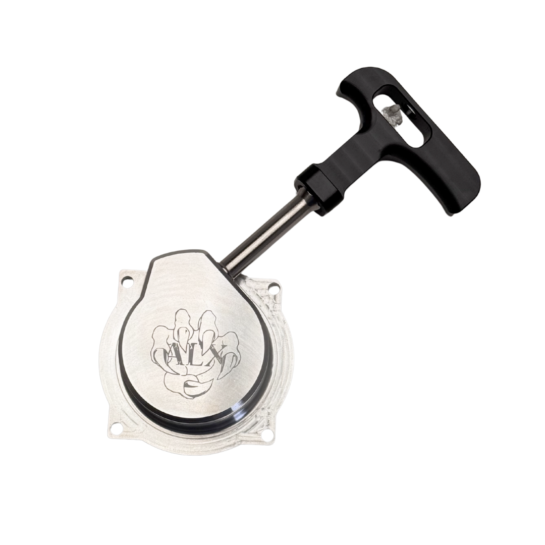 ALX Complete Replacement Pull starter with angled handle (RAW SILVER)